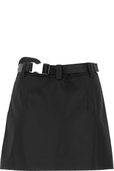 Pants & Shorts for Women Prada Black Nylon Mini Skirt