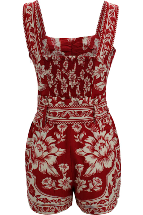 Homeware Farm Rio Floral Belted Short Jumpsuit