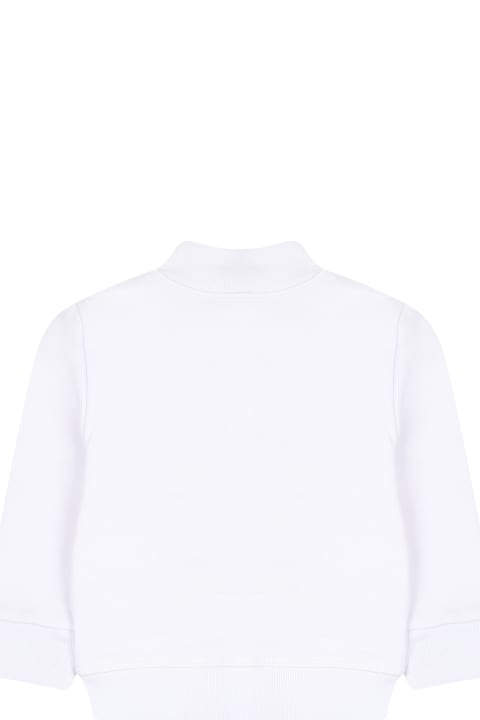 ベビーボーイズ Dsquared2のニットウェア＆スウェットシャツ Dsquared2 White Sweatshirt For Baby Boy With Logo