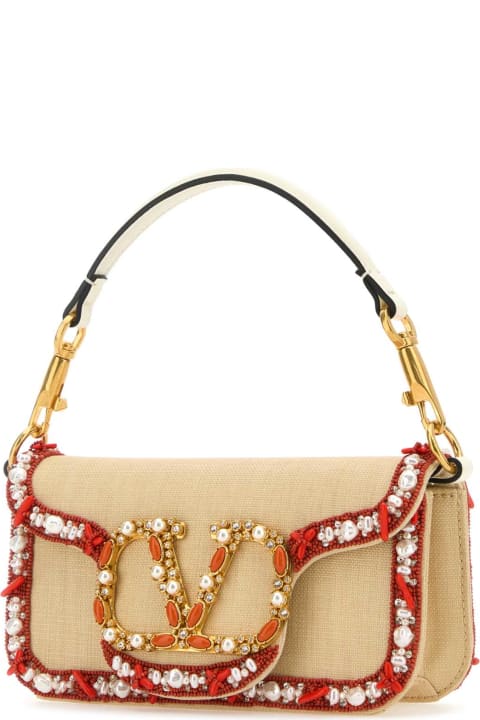 Fashion for Women Valentino Garavani Raffia Small Locã² Handbag