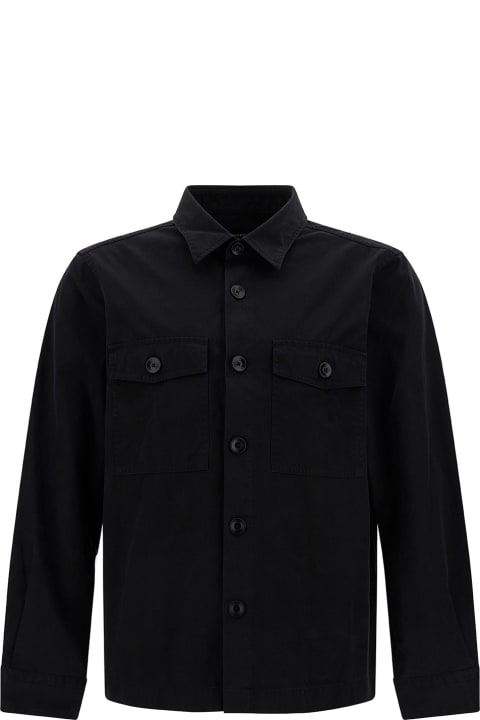 Tom Ford Clothing for Men Tom Ford Black Shirt With Tonal Buttons And Patch Pockets In Cotton Man