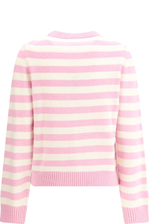Ganni Sweaters for Women Ganni Striped Sweater With Rabbit
