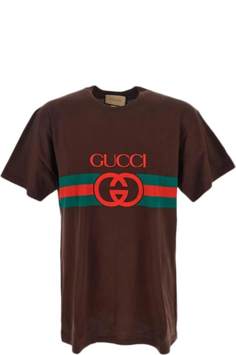 Gucci Topwear for Men Gucci Logo Print T-shirt