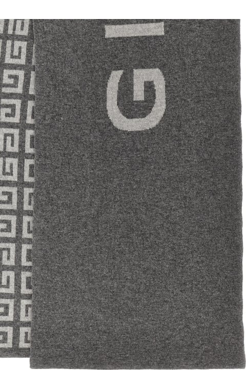 Homeware Givenchy 4g And Logo Wool And Cashmere Scarf