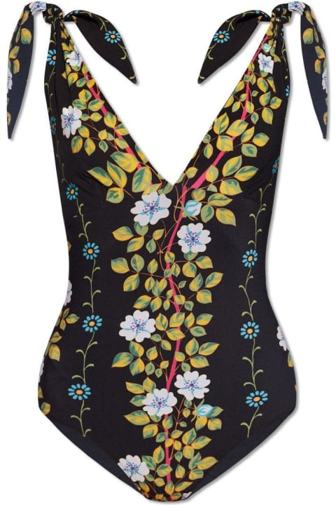 Summer Dress Code for Women Etro Floral Printed One-piece Swimsuit