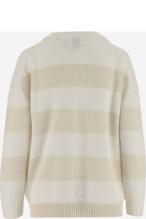 Allude Sweaters for Women Allude Wool And Cashmere Blend Striped Sweater