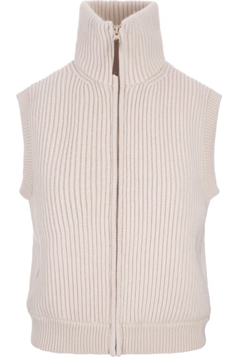 Fedeli for Women Fedeli Andrea Padded Gilet In Ice Cashmere