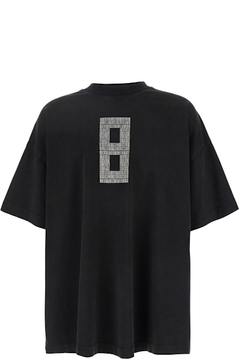 Fear of God Topwear for Men Fear of God Grey T-shirt With '8' Print In Cotton Man