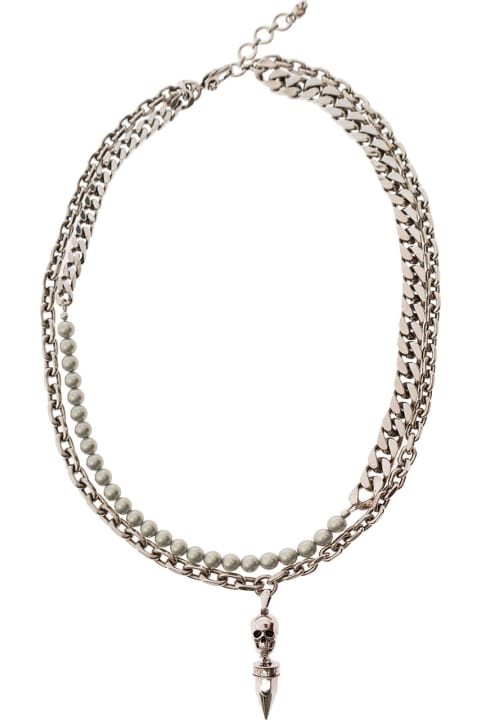 Skl & Pearl Necklace