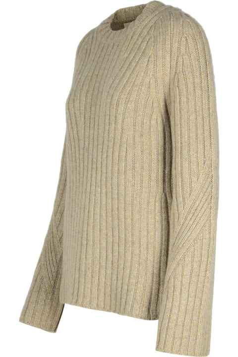 آخر صيحات الموضة من السيدات Khaite 'calvin' Beige Cashmere Sweater