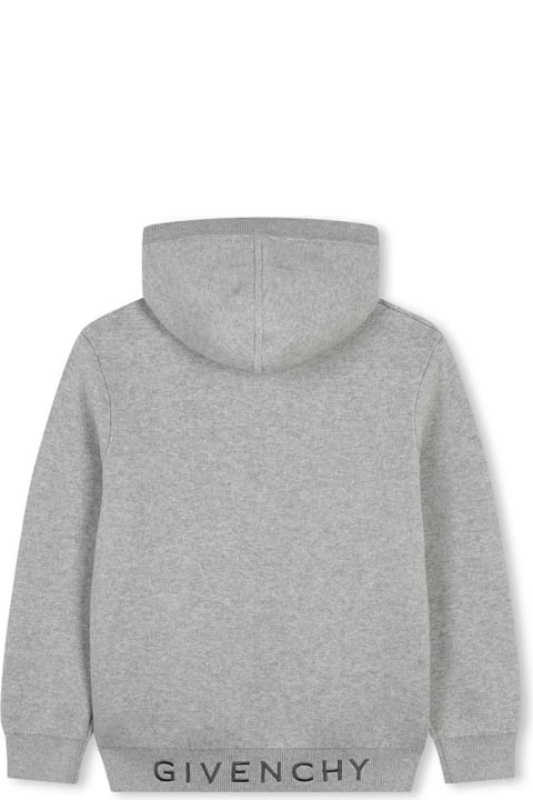 Homeware Givenchy Grey Zip-up Hoodie With 4g Motif