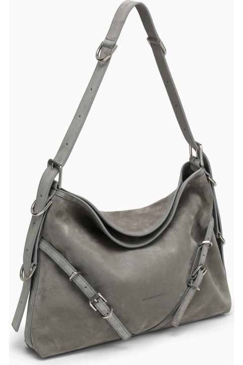 Bags Sale for Women Givenchy Voyou Medium Grey Suede Bag
