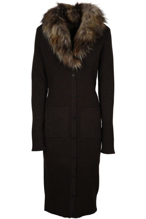 Coats & Jackets for Women Saint Laurent Long-sleeved Cardigan Dress