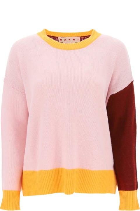 Homeware Marni Colour Block Quartz Cashmere Sweater