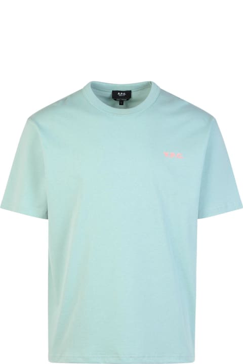 A.P.C. Topwear for Men A.P.C. 'boxy' Musk Green Cotton T-shirt