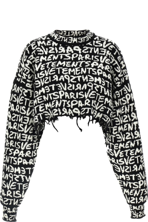 Homeware VETEMENTS 'vetements Paris Monogram' Cropped Sweater