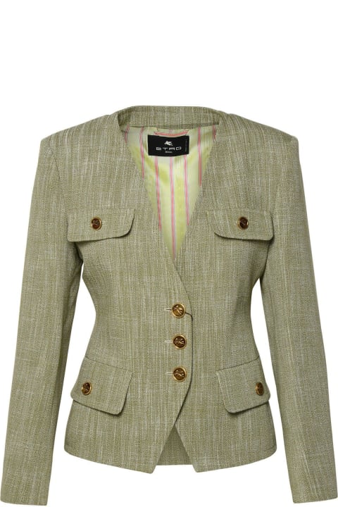 Etro Coats & Jackets for Women Etro V-neck Single-breasted Jacket