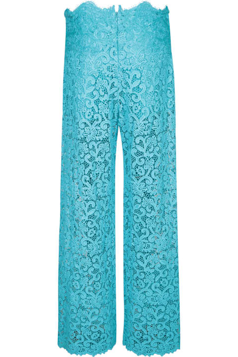 Ermanno Scervino سراويل طويلة وقصيرة لـ السيدات Ermanno Scervino Blue Macramã© Pants