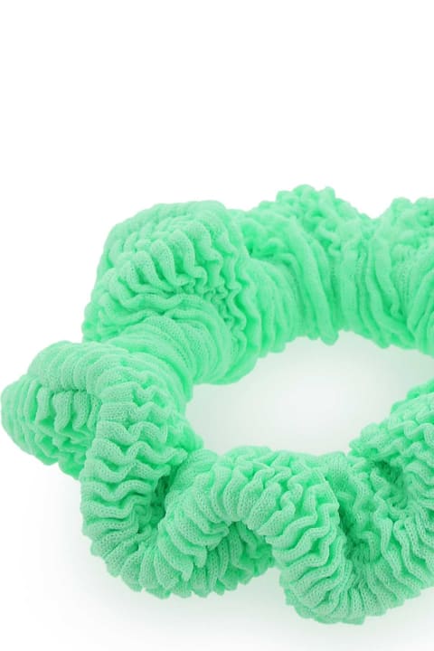 Hair Accessories for Women Hunza G Green Fabric Scrunchie