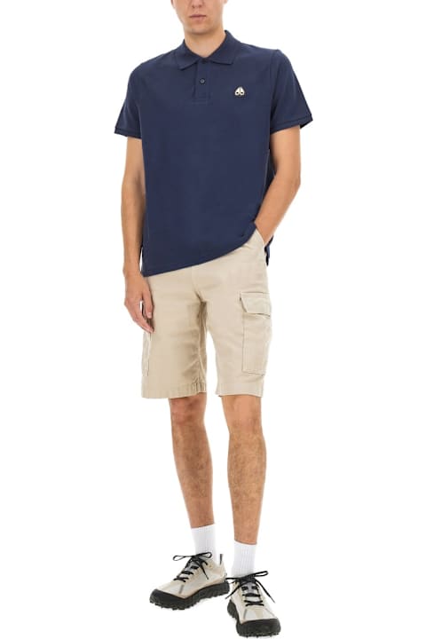 Moose Knuckles Clothing for Men Moose Knuckles "everett Gold" Polo Shirt