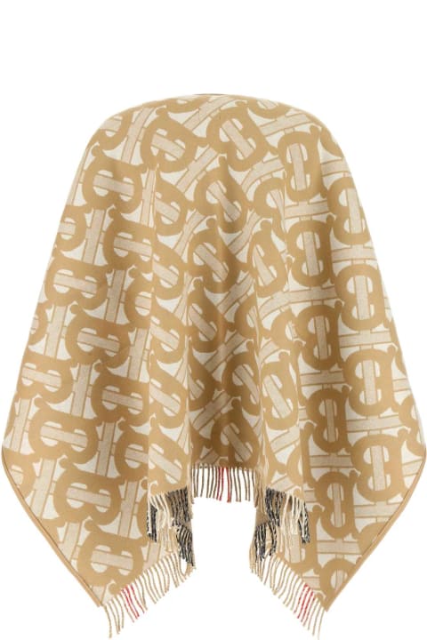 Burberry for Women Burberry Embroidered Wool Blend Cape