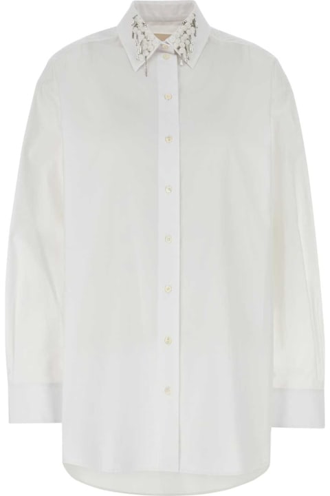 Givenchy Topwear for Women Givenchy White Poplin Oversize Shirt