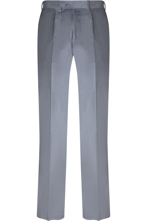 Canali for Men Canali Sky Blue Corduroy Trousers