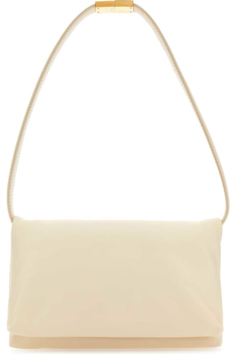 Fashion for Women Marni Ivory Leather Prisma Shoulder Bag