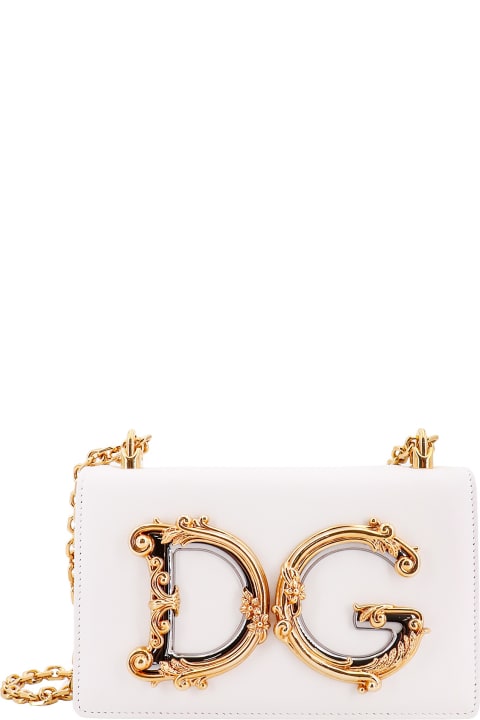 Dolce & Gabbana Sale for Women Dolce & Gabbana Shoulder Bag With Logo Plaque