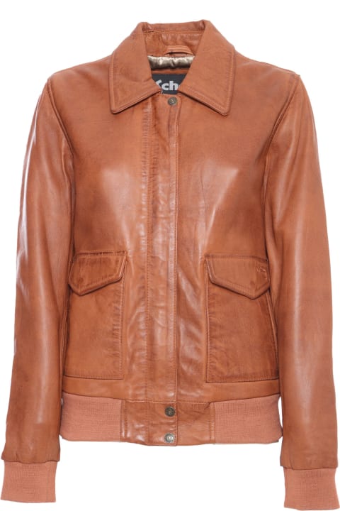 ウィメンズ Schott NYCのコート＆ジャケット Schott NYC Camel Colored Leather Jacket