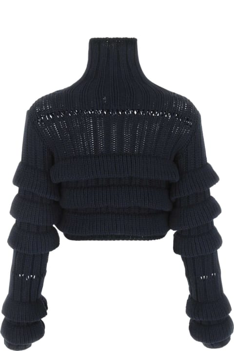 Sweaters for Women Quira Dark Blue Viscose Blend Sweater