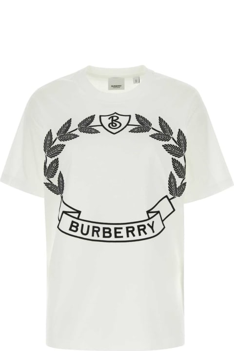 ウィメンズ Burberryのトップス Burberry White Cotton Oversize T-shirt