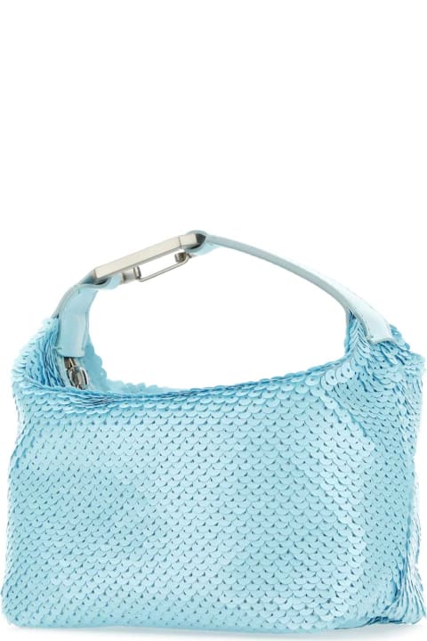 EÉRA for Women EÉRA Pastel Light-blue Sequins Moonbag Handbag