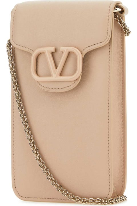 Hi-Tech Accessories for Women Valentino Garavani Skin Pink Leather Locã² Phone Case