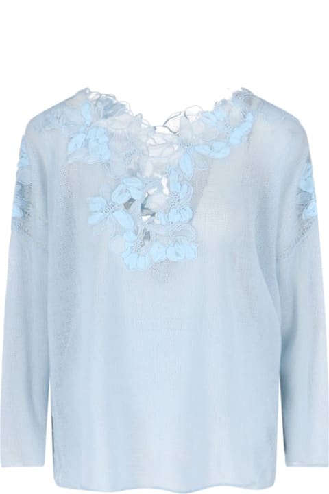 Ermanno Scervino for Women Ermanno Scervino Top With Floral Appliqués