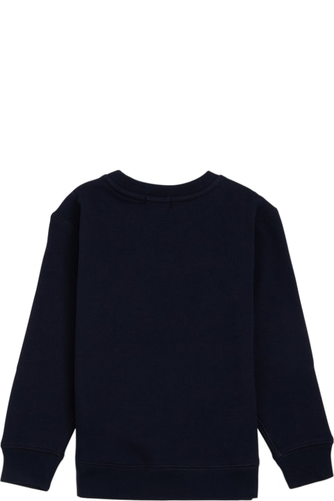 Sweaters & Sweatshirts for Boys Ralph Lauren Blue Crewneck Sweatshirt With Logo Embroidery In Cotton Blend Boy