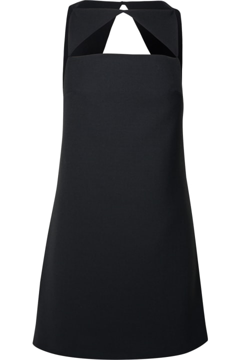 Fashion for Women Versace Black Virgin Wool Blend Dress