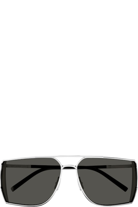 Eyewear for Women Saint Laurent Eyewear Saint Laurent Sl 750 Linea Sl Logo 002 Silver Silver Grey Sunglasses