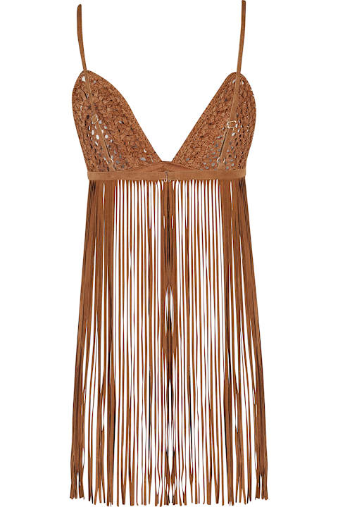 retrofete Clothing for Women retrofete Jacinta Suede Fringe Bra