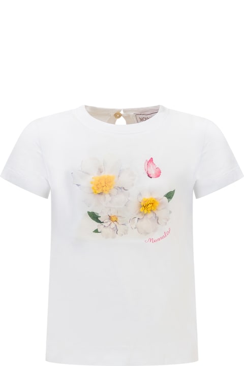 ベビーガールズ MonnalisaのTシャツ＆ポロシャツ Monnalisa Floral T-shirt