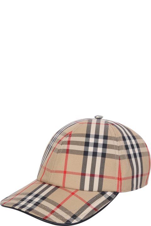 Burberry Accessories for Men Burberry Check Pattern Baseball Cap