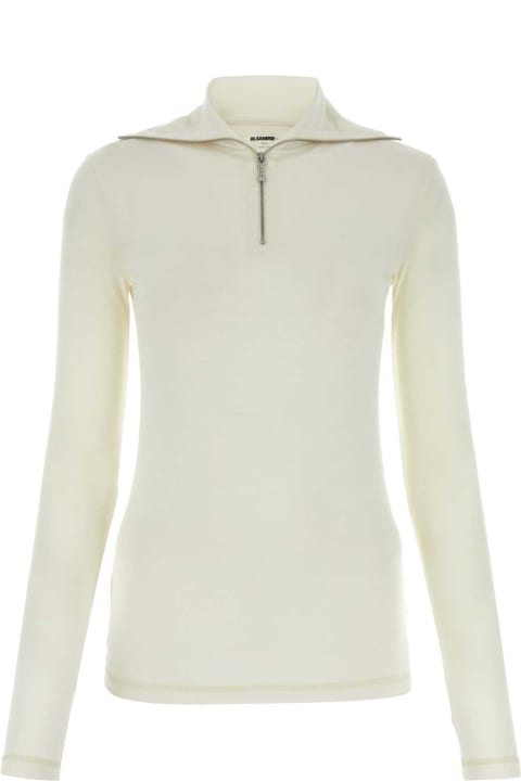 Fashion for Women Jil Sander Ivory Polyester Blend Sweater