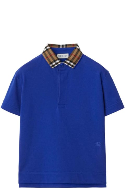 Burberry T-Shirts & Polo Shirts for Boys Burberry Kb5 Johane Check Ekd