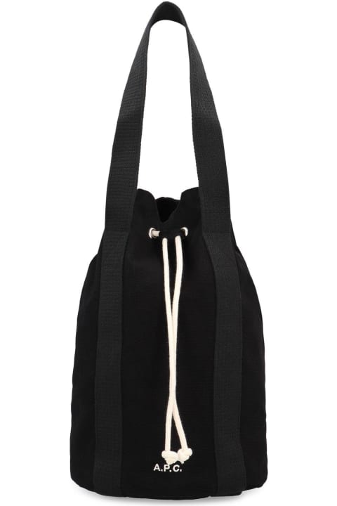 A.P.C. Backpacks for Women A.P.C. Logo Embroidered Drawstring Tote Bag