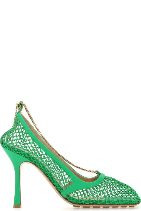 Homeware Bottega Veneta Grass Green Mesh Stretch Pumps