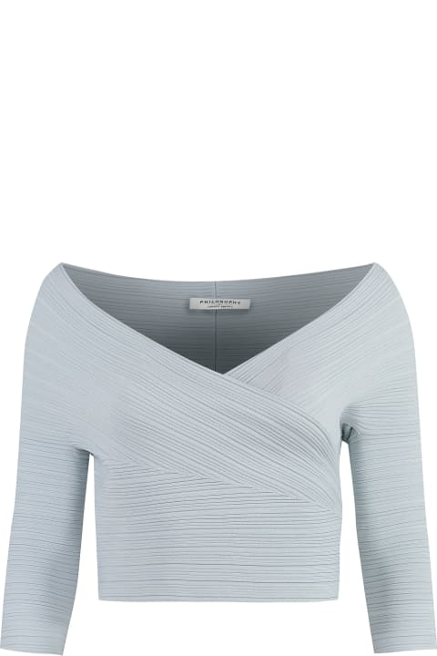 Philosophy di Lorenzo Serafini for Women Philosophy di Lorenzo Serafini Ribbed Knit Crop Top