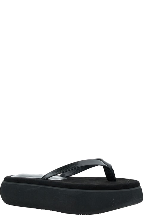 OSOI Sandals for Women OSOI 'boat' Black Flip Flops With Chunky Sole In Leather Woman