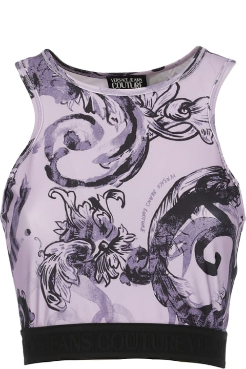 Versace Jeans Couture Topwear for Women Versace Jeans Couture Watercolour Couture Top