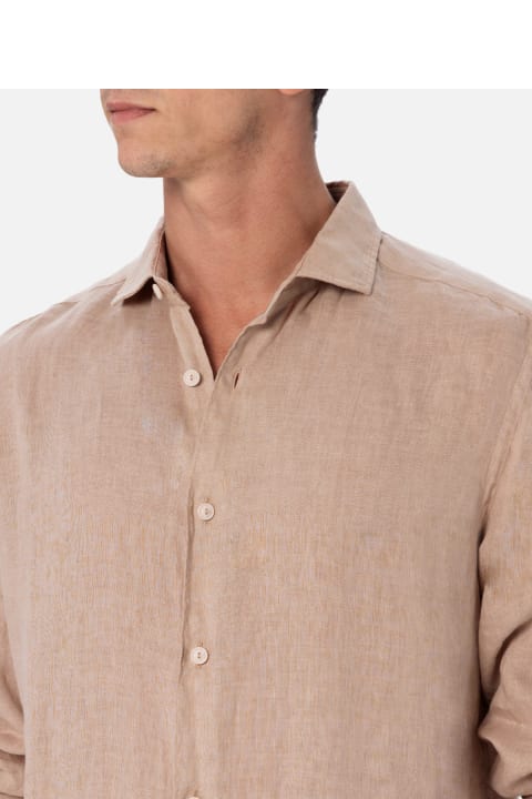 Homeware MC2 Saint Barth Man Beige Linen Shirt Pamplona
