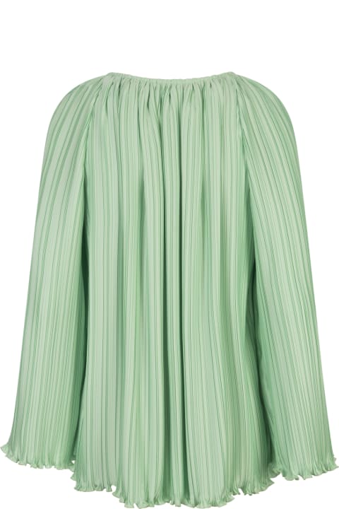 Clothing for Women Lanvin Green Pleated Blouse